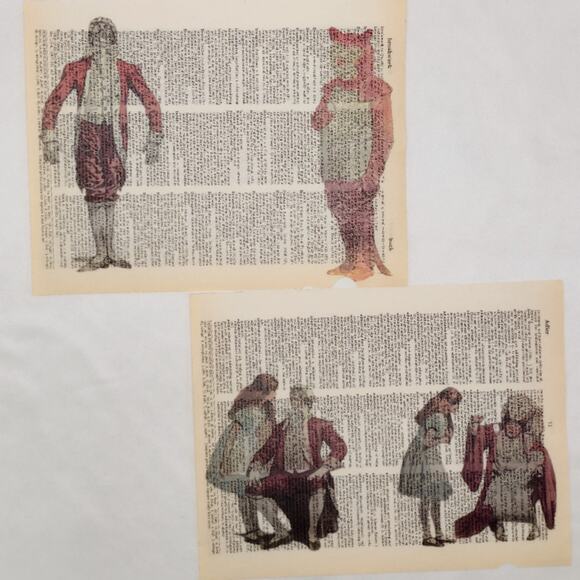 Alice in Wonderland Dictionary Prints 5, Colorful Alice Prints, Book Page Prints - Picture 5 of 5